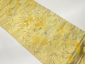 地紙に松竹梅・蝶・鳳凰模様織出し袋帯